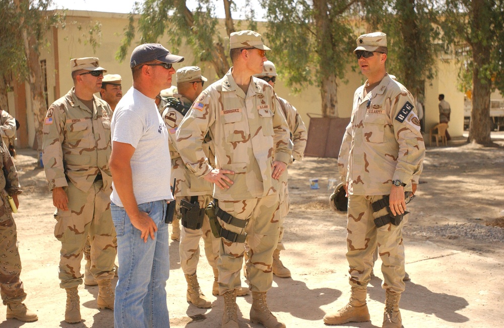 Maj. Gen. Rodriguez takes a tour of the facilities in Al Haman Alil