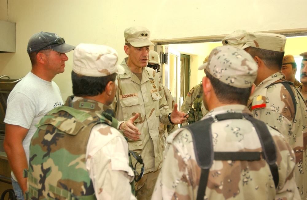 Maj. Gen. Rodriguez discusses the needs of the Iraqi troops