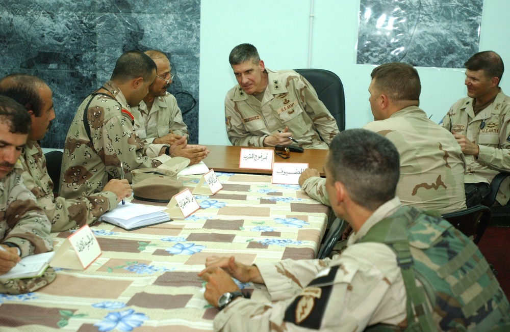 Maj. Gen. Rodriguez discusses the needs of the Iraqi troops