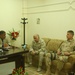 Maj. Gen. Rodriguez meets with the Police Chief of Mosul.