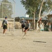 A Soldier with team Alamo Warriors runs into home