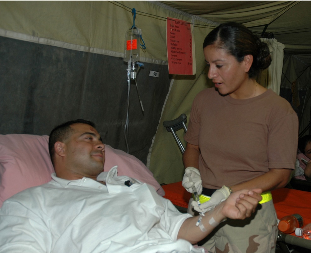 2nd Lt. Maria Sanchez Ensures Patient Comfort