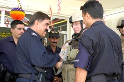 18th Military Police Brigade Civil Affairs Officer, Maj. Andy Johnson bids