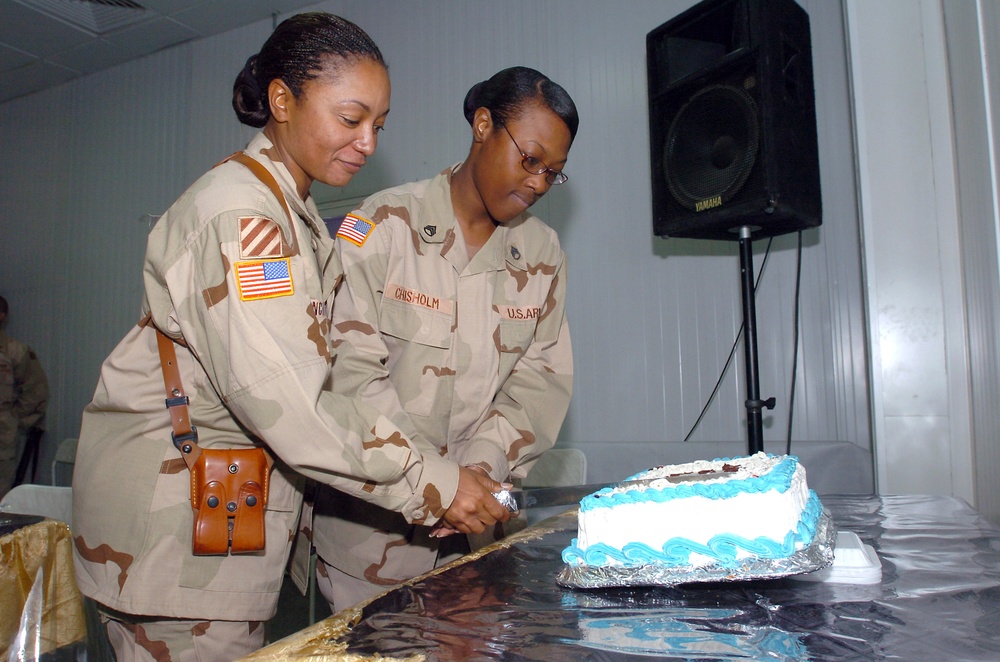 CWO Pinckney and SSG Chisholm open the Women's Equality Day ceremony