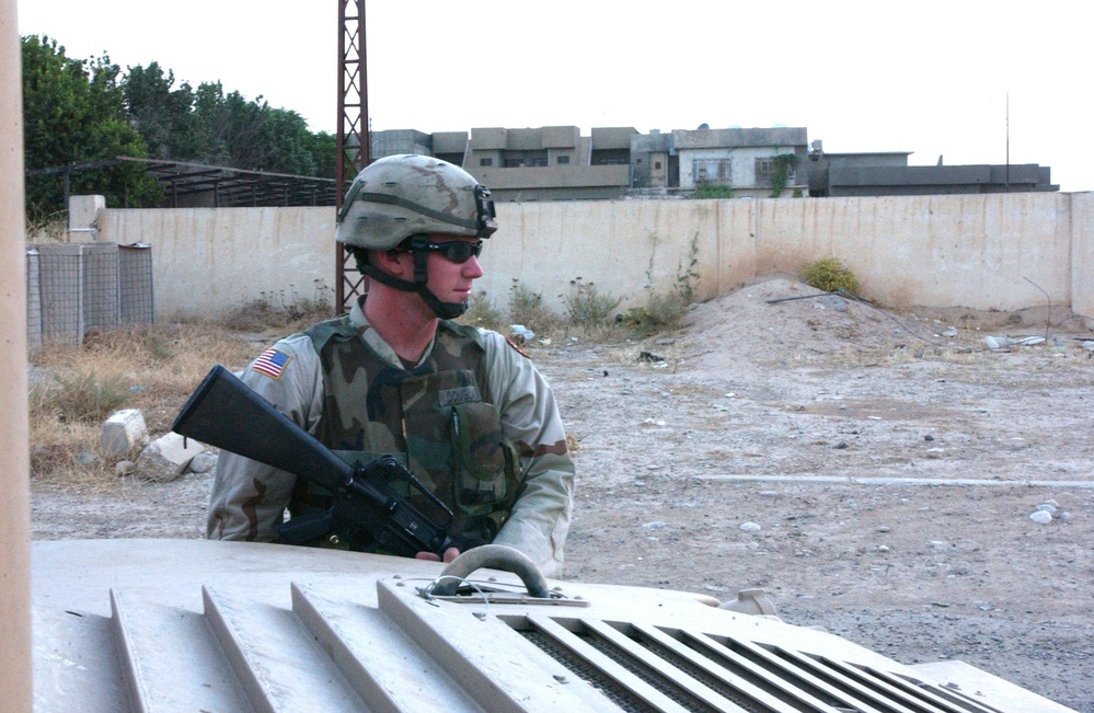SPC Douglas on Guard Duty