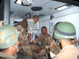 IA Medics prepare their vehicle prior to an operation