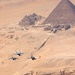 Jets scream over the Great Pyramids of Giza