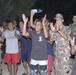 Jordanian soldiers cheered for both German and Jordanian teams