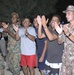 Jordanian soldiers cheered for both German and Jordanian teams