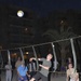 A German soldier hits the ball back to the opposing team