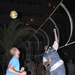 A Jordanian soldier hits a serving ball back to the opposing team