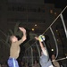 A German player blocks a spike from a Jordanian front-lineman