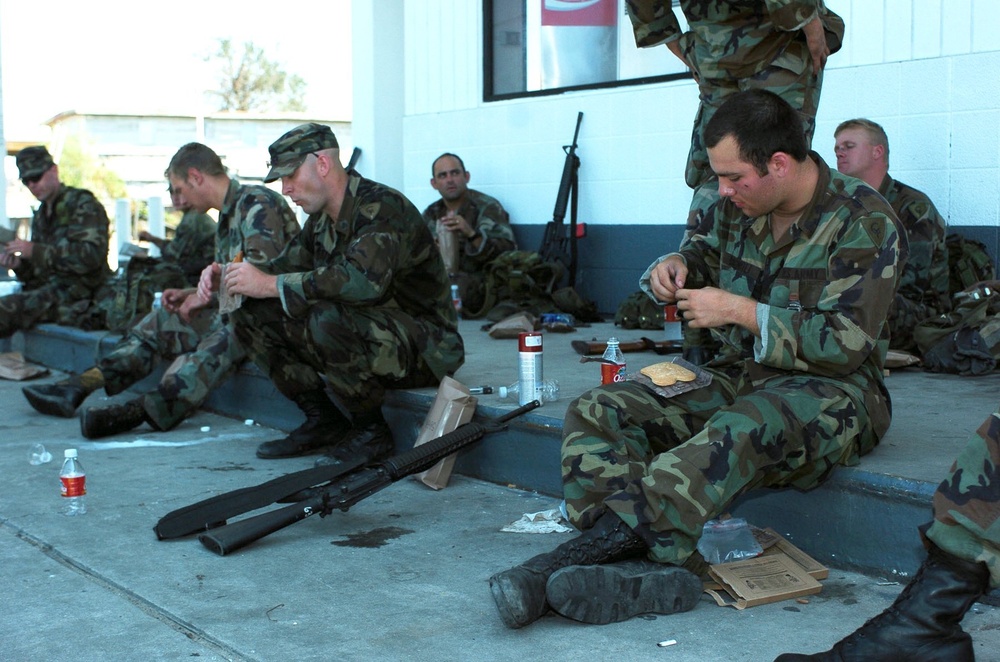 Ohio Army National Guard Soldiers take a break