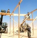 US Soldiers start construction of a guard post