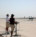 Two Pilots bring a Hunter UAV to a safe landing