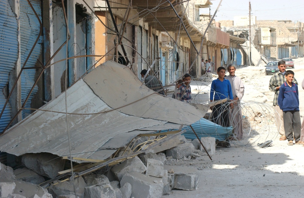 The streets of Tall Afar are littered with rubble