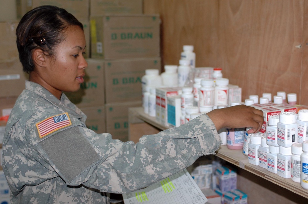 Sanders sorts medical supplies