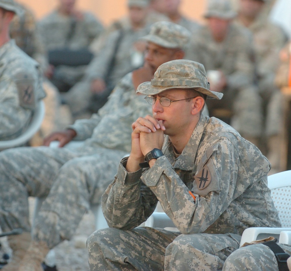 2d Lt. Jospeh Latella sits, deep in thought