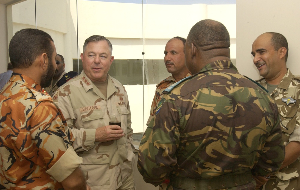 Lt. Gen. R. Steven Whitcomb Speaks With Other Senior Leaders