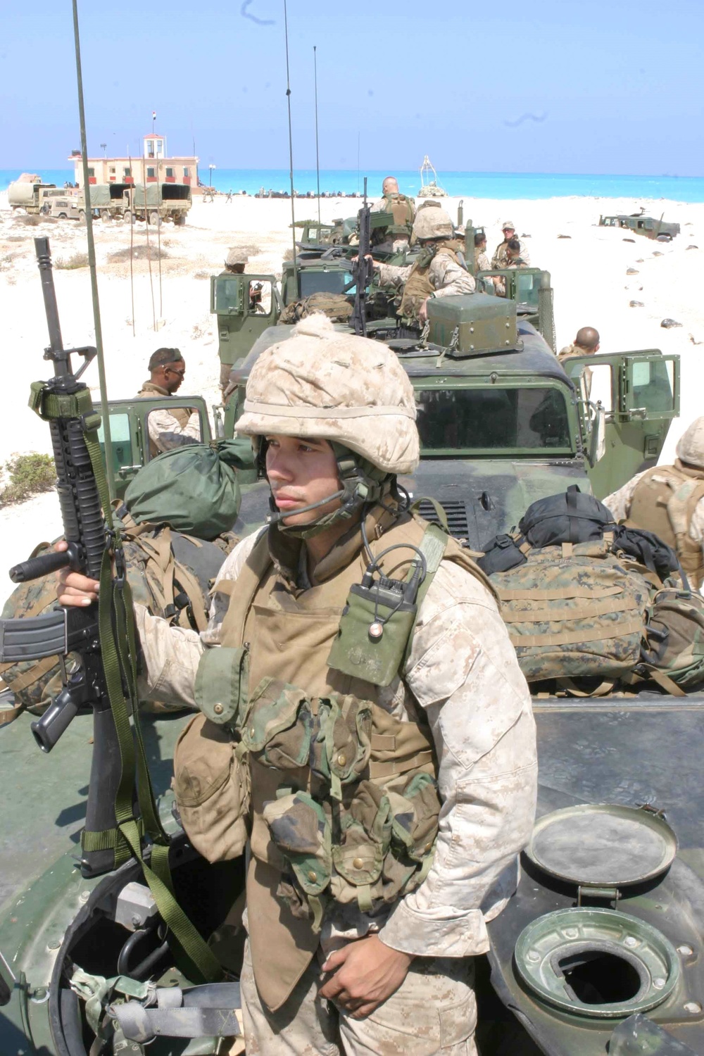 Lance Cpl. Jaime E. Saucedo Sits in the Turret