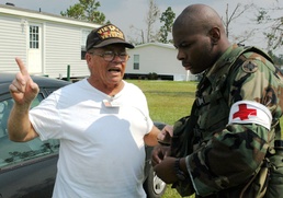 Dan Miller and Spc. Terrance Jones meet for the first time
