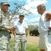 Major General Gregory J. Vadnais talks with Lumberton, Mississippi, residen
