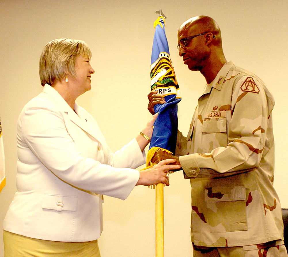 Col. Robert Kendrick accepts the PARC colors