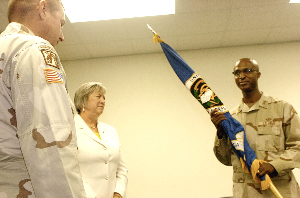 Col. Robert Kendrick accepts the PARC colors