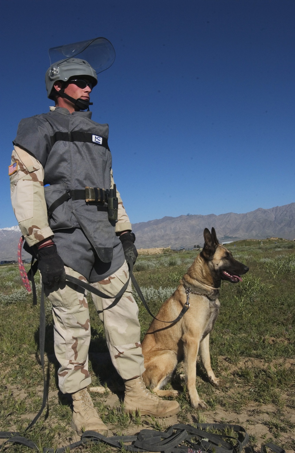 Staff Sgt. Parker Gibson waits to go to the mine field and start working