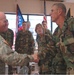 Command Sgt. Maj. Joseph Riedlinger and Lt. Gen H. Steven Blum