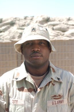 Sgt. Cory J. Scott was awarded a Bronze Star Medal with a "V" Device