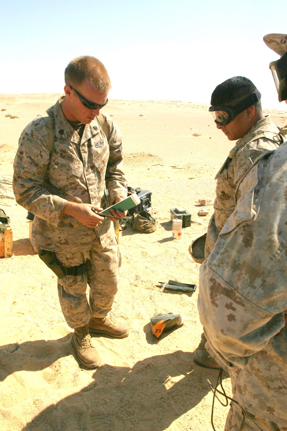 Staff Sgt. Kuester prepares a demolition charge