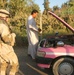 Staff Sgt. Derrick White searches the notoirous pink taxi of Balad