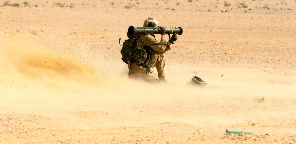 Dutch Soldier fires an anti-tank weapon