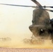 Dutch Army Soldiers exit a CH-47 helicopter