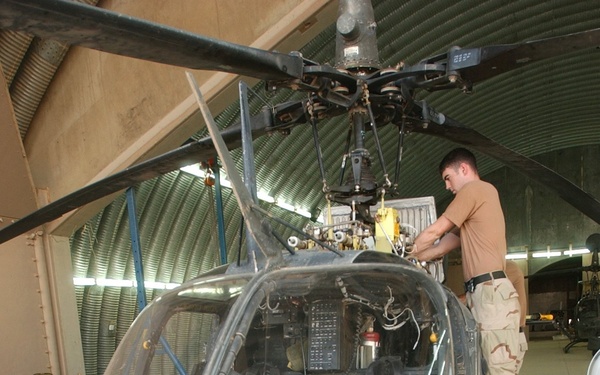 Cav helicopter maintenance