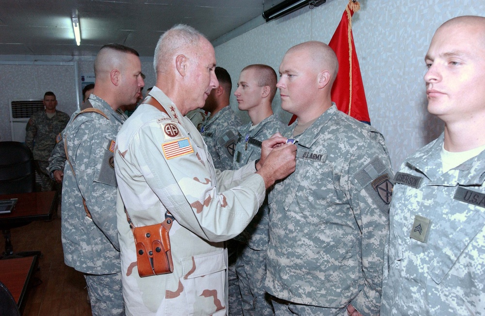 Soldiers awarded for valor, injuries