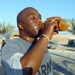 Sgt. 1st Class Shirly Payton cools off
