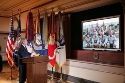 President Bush Takes Part in a Video Teleconference With Task Force Liberty