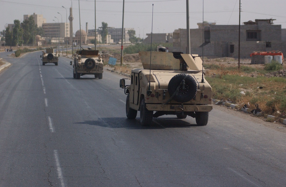 Convoys roll out to pull security on election day in the city of