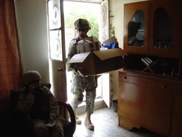 Spc. Newbauer delivers medical supplies
