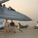 Lt. Col. Monteagudo stands by as an F-16 is readied for launch