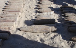 Soldiers discovered this weapons cache north of Baghdad