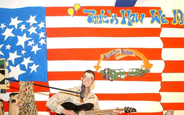 Spc. Bobby Bray at the grand opening of a new MRW