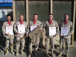 Fox Battery soldiers inducted to the Order of St. Barbara for service