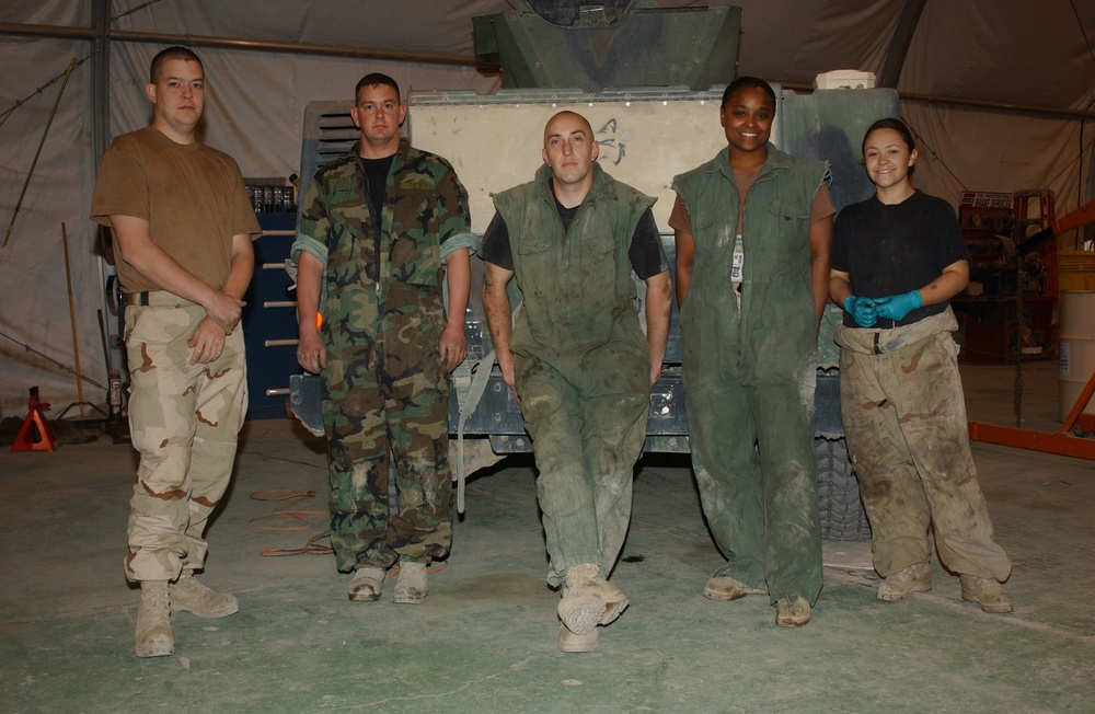 Vehicle maintenance night crew