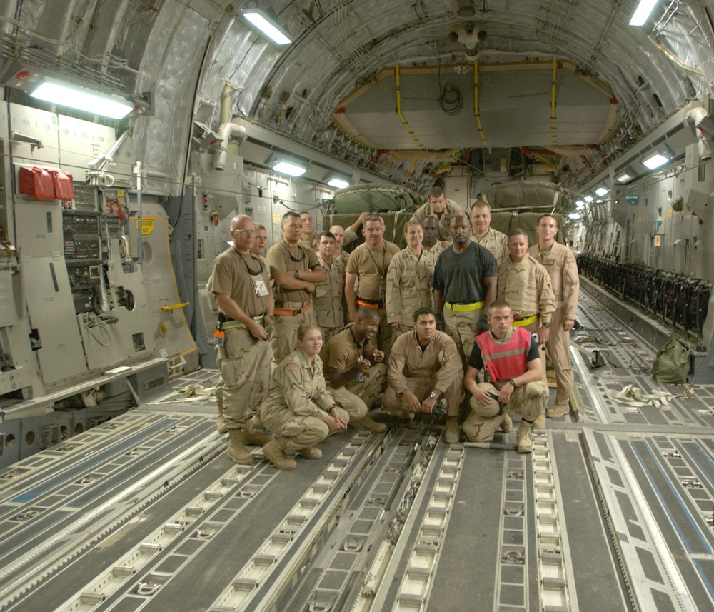 Servicemembers pose for a group photo