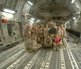 Servicemembers pose for a group photo