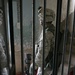 Pfc. Jeorge Z. Lacayo stands guard outside a house in Husaybah