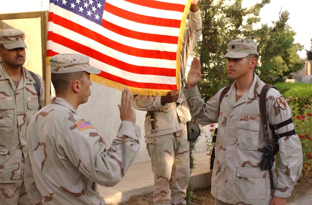 FOB Courage Re-enlistments